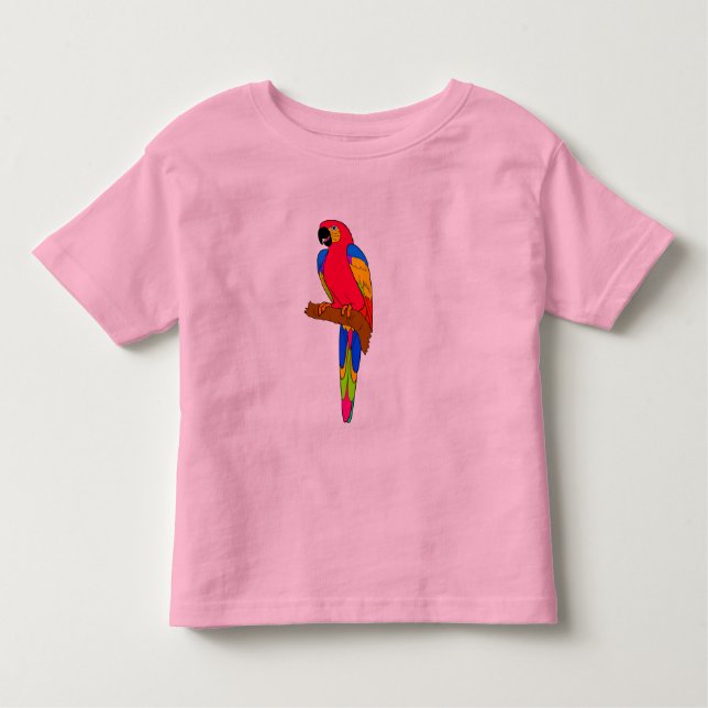 T-shirt Pour Les Tous Petits Vecteur - oiseau de perroquet (Devant)