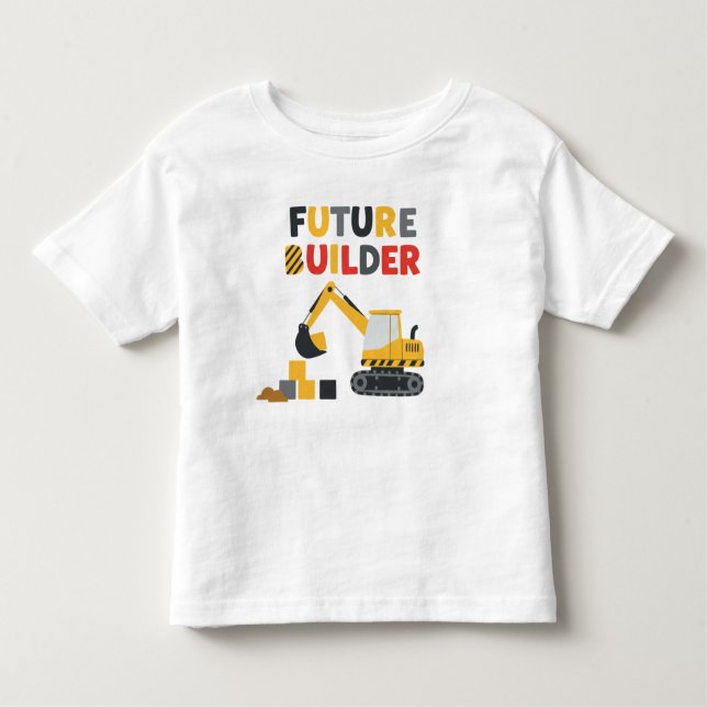 T-shirt Pour Les Tous Petits Véhicule de construction de futur constructeur (Devant)