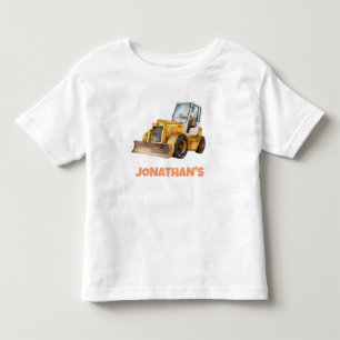 T-shirt Pour Les Tous Petits Véhicule de construction de nom personnalisé Bulld
