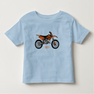 T-shirt Pour Les Tous Petits Vélo droit hors route moto / motocross dessin anim