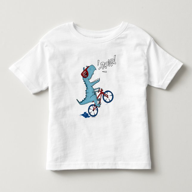 T-shirt Pour Les Tous Petits Vélo T-Rex Roar (Devant)