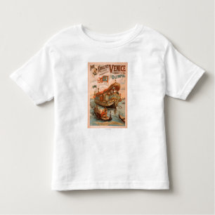 T-shirt Pour Les Tous Petits Venise, jeune mariée de la mer aux gondoles 3
