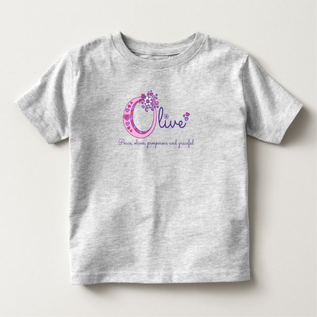 T-shirt Pour Les Tous Petits Vêtements avec monogramme lettre O signification d (Devant)