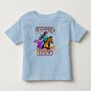 T-shirt Pour Les Tous Petits Vibes de cowgirl de Western Rodeo et enfants de ch