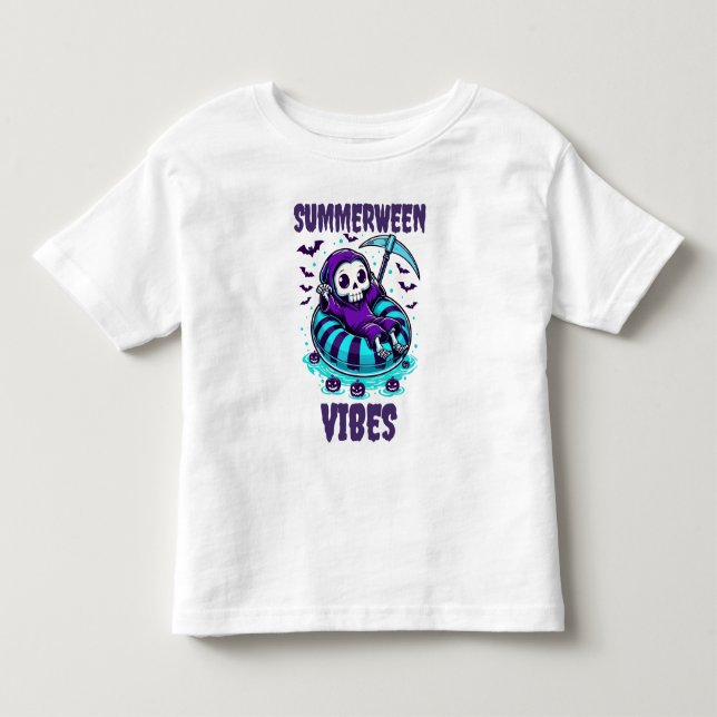 T-shirt Pour Les Tous Petits Vibes de Summerween – Faucheur détendu (Devant)