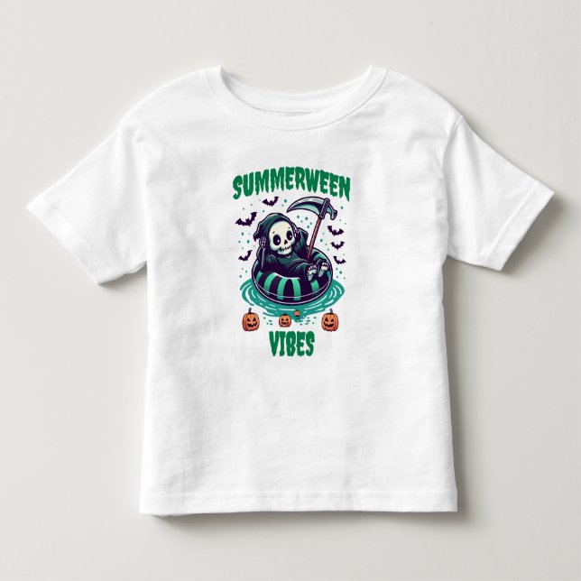 T-shirt Pour Les Tous Petits Vibes de Summerween – Reaper Détendu (Devant)