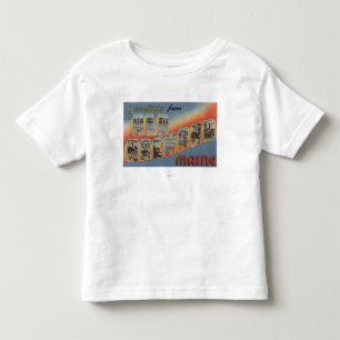 T-shirt Pour Les Tous Petits Vieux verger, Maine - grandes scènes de lettre