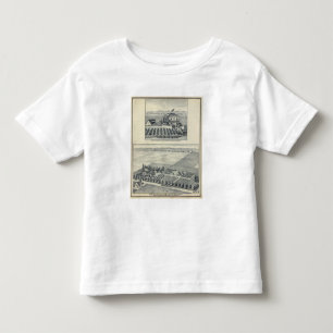 T-shirt Pour Les Tous Petits Vignoble de rangée de haie, Fresno