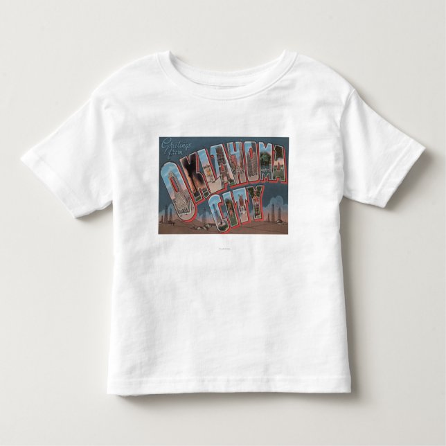 T-shirt Pour Les Tous Petits Ville d'Oklahoma, l'Oklahoma (gisements de (Devant)