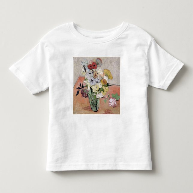 T-shirt Pour Les Tous Petits Vincent van Gogh | Rose et anémones, 1890 (Devant)