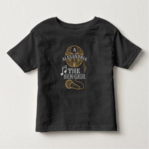 T-shirt Pour Les Tous Petits Vintage chanteur Monogram drôle microphone de musi