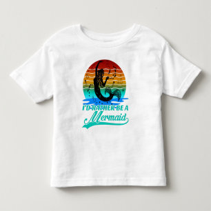 T-shirt Pour Les Tous Petits Vintage Retro Sunset Plutôt Être Une Sirène