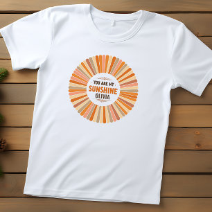 T-shirt Pour Les Tous Petits Vintage Sunburst "Tu es mon soleil"