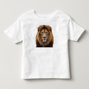 T-shirt Pour Les Tous Petits Visage de lion majestueux aux yeux bleus Faune A