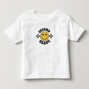 T-shirt Pour Les Tous Petits Visage Sourire École Primaire Rétro Deuxième Année