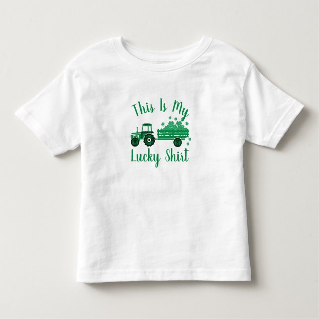 T-shirt Pour Les Tous Petits Voici Ma Chance Chemise Tracteur Saint Patrick's D (Devant)