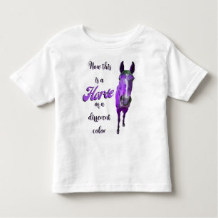 T-shirt Pour Les Tous Petits Voici Un Cheval D'Une Couleur Différente, Violet