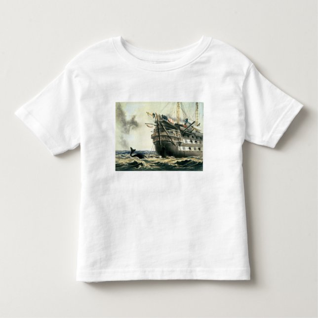 T-shirt Pour Les Tous Petits voie HMP Agamemnon étendant le câble atlantique (Devant)