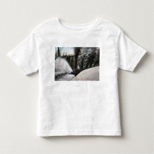 T-shirt Pour Les Tous Petits Voies de clairière de chemin de fer de