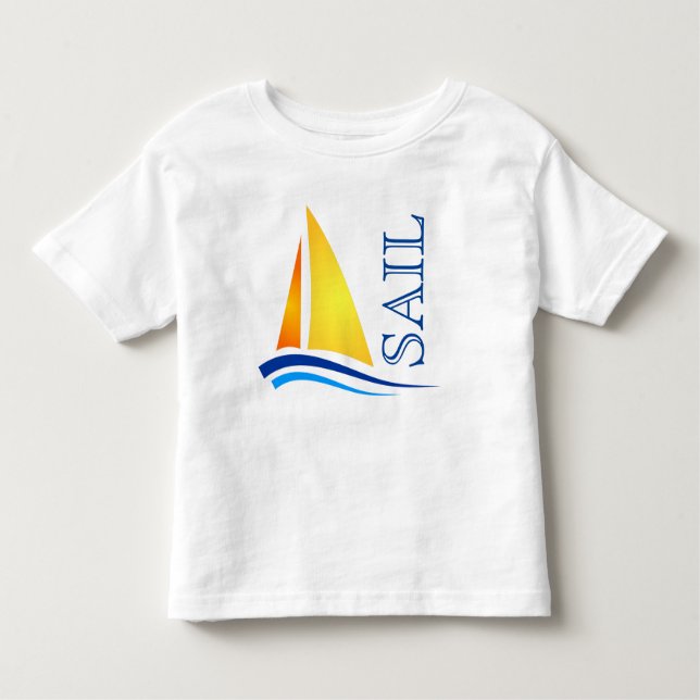 T-shirt Pour Les Tous Petits Voile nautique moderne (Devant)