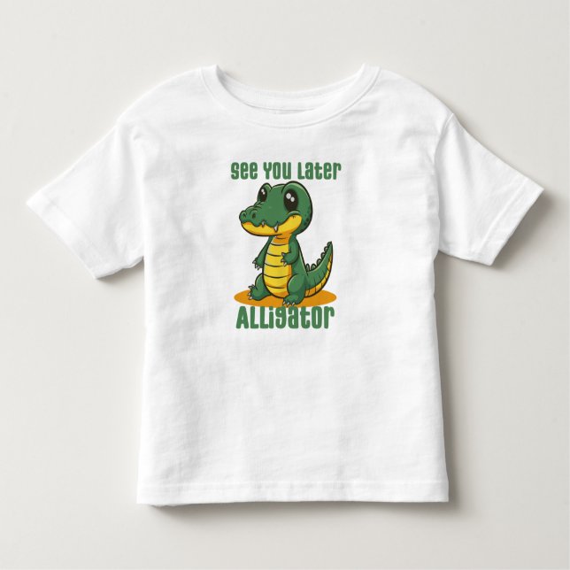T-shirt Pour Les Tous Petits Voir plus tard Alligator (Devant)