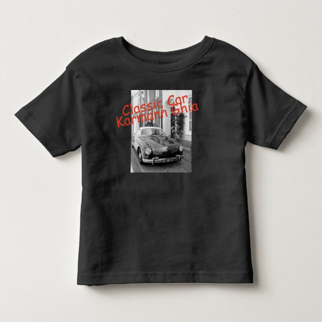 T-shirt Pour Les Tous Petits Voiture classique Karmann Ghia en bleu royal (Devant)