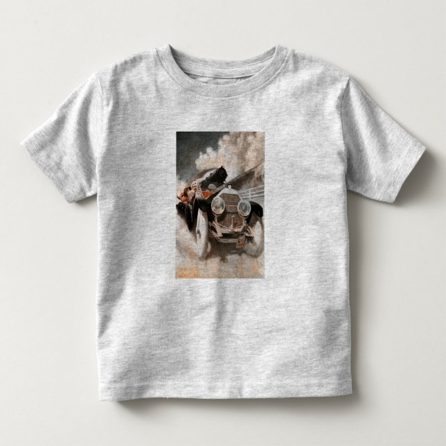 T-shirt Pour Les Tous Petits Voiture contre train par William Harnden Foster (Devant)