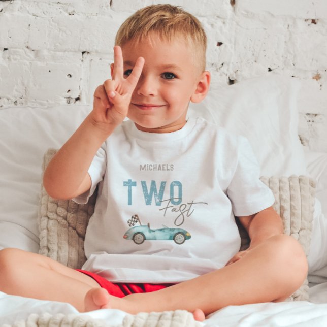 T-shirt Pour Les Tous Petits Voiture de course 2e anniversaire (Créateur téléchargé)