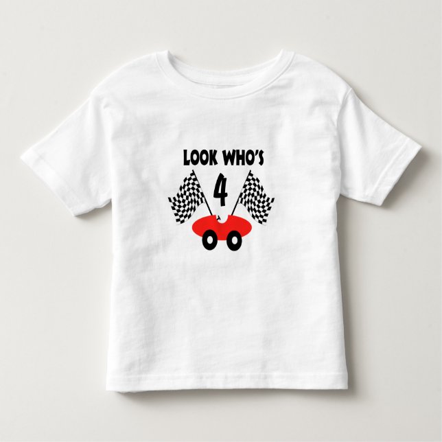 T-shirt Pour Les Tous Petits Voiture de course/ Personnalisable (Devant)