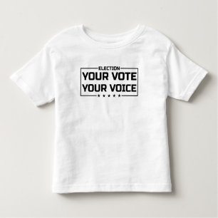 T-shirt Pour Les Tous Petits Votre vote Votre voix police noire