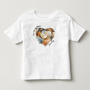 T-shirt Pour Les Tous Petits Vous êtes mon coeur. . .Coquillages sur sable de p