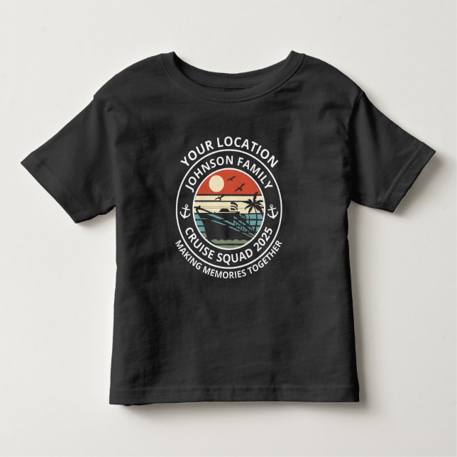 T-shirt Pour Les Tous Petits Voyage de croisière sur mesure en groupe familial (Devant)