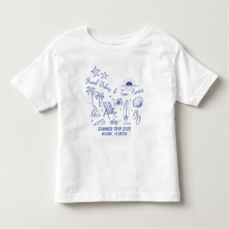 T-shirt Pour Les Tous Petits Voyage de Famille Personnalisé en Groupe à la Plag