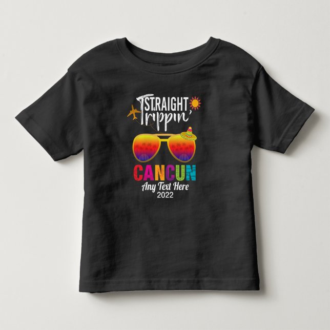 T-shirt Pour Les Tous Petits Voyage droit Cancun Mexique Vacances voyage  (Devant)