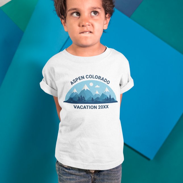 T-shirt Pour Les Tous Petits Voyage en famille sur mesure Blue Mountain Cute (Créateur téléchargé)