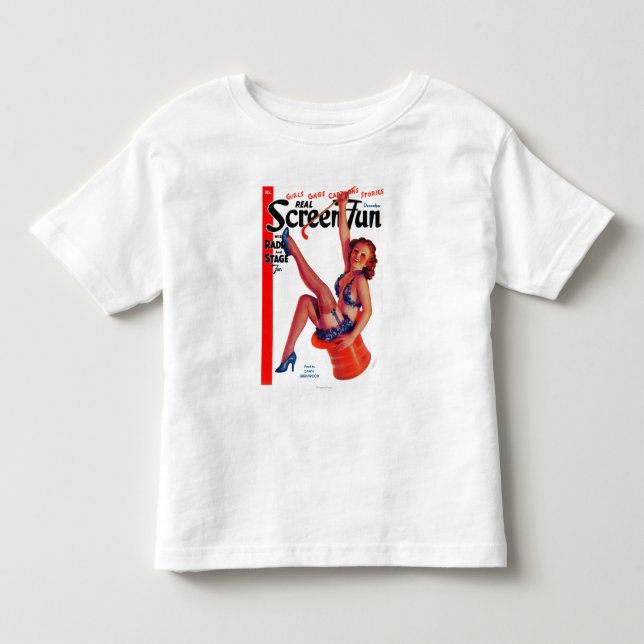 T-shirt Pour Les Tous Petits Vraie couverture de magazine d'amusement d'écran 2 (Devant)