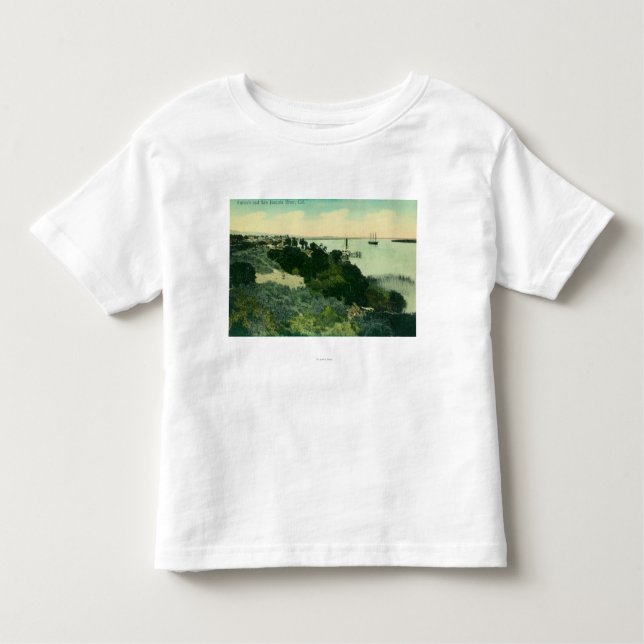 T-shirt Pour Les Tous Petits Vue aérienne d'Antioch et de Rio San Joaquin (Devant)