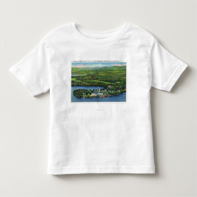 T-shirt Pour Les Tous Petits Vue aérienne d'auberge de Saranac (Devant)