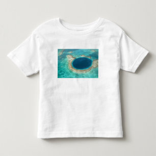 T-shirt Pour Les Tous Petits Vue aérienne de Blue Hole, voilier mouillé
