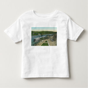 T-shirt Pour Les Tous Petits Vue aérienne de dock de navigation du Hudson