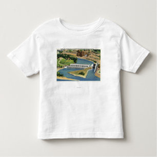 T-shirt Pour Les Tous Petits Vue aérienne de la centrale de barrage de