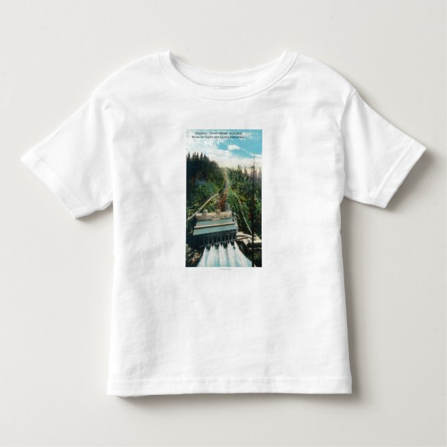 T-shirt Pour Les Tous Petits Vue aérienne de la centrale d'électron (Devant)