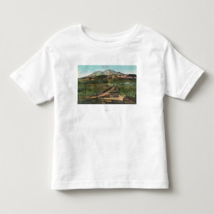T-shirt Pour Les Tous Petits Vue aérienne de la vallée et du Mt. Shasta