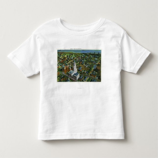 T-shirt Pour Les Tous Petits Vue aérienne de la ville 2 (Devant)