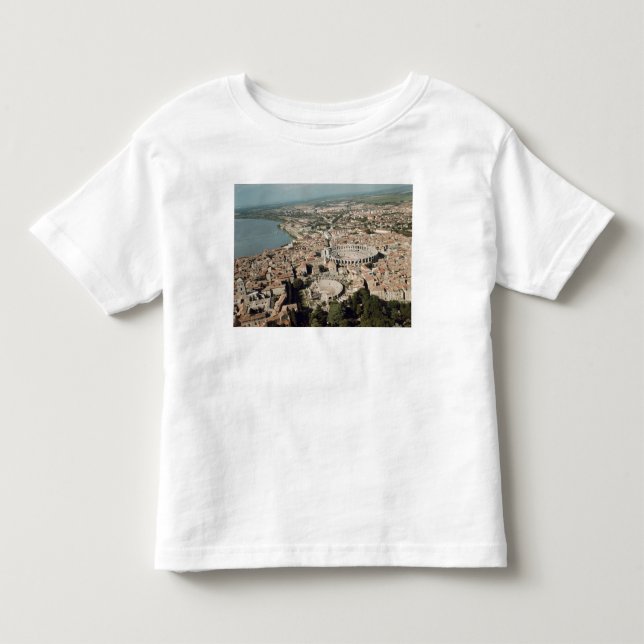 T-shirt Pour Les Tous Petits Vue aérienne de la ville avec (Devant)