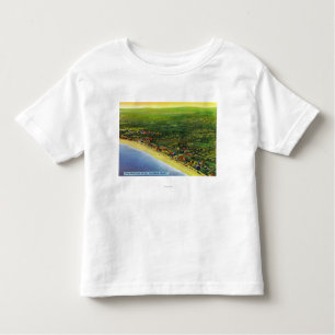 T-shirt Pour Les Tous Petits Vue aérienne de Long Beach à la plage de York