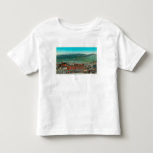 T-shirt Pour Les Tous Petits Vue aérienne de montagne de ville et de montagne