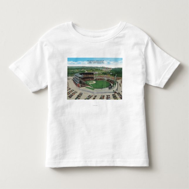 T-shirt Pour Les Tous Petits Vue aérienne de nouveau Milwaukee County Stadium (Devant)