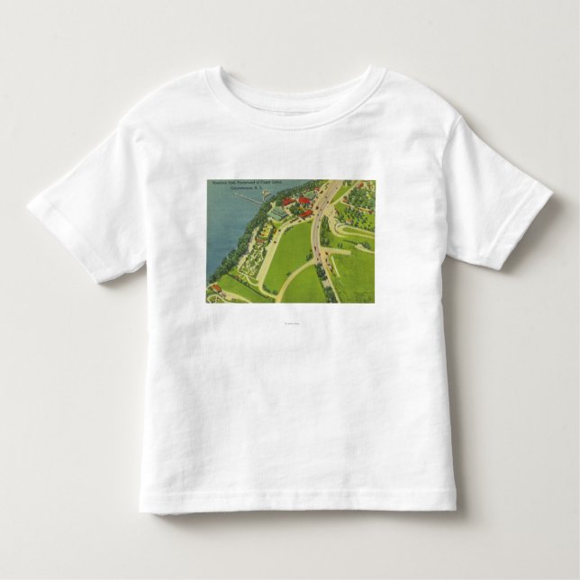 T-shirt Pour Les Tous Petits Vue aérienne de parc de Roseland (Devant)