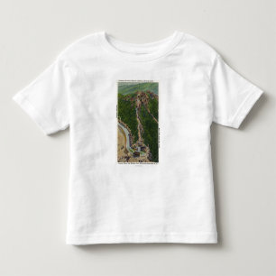 T-shirt Pour Les Tous Petits Vue aérienne de traînée d'enroulement, château